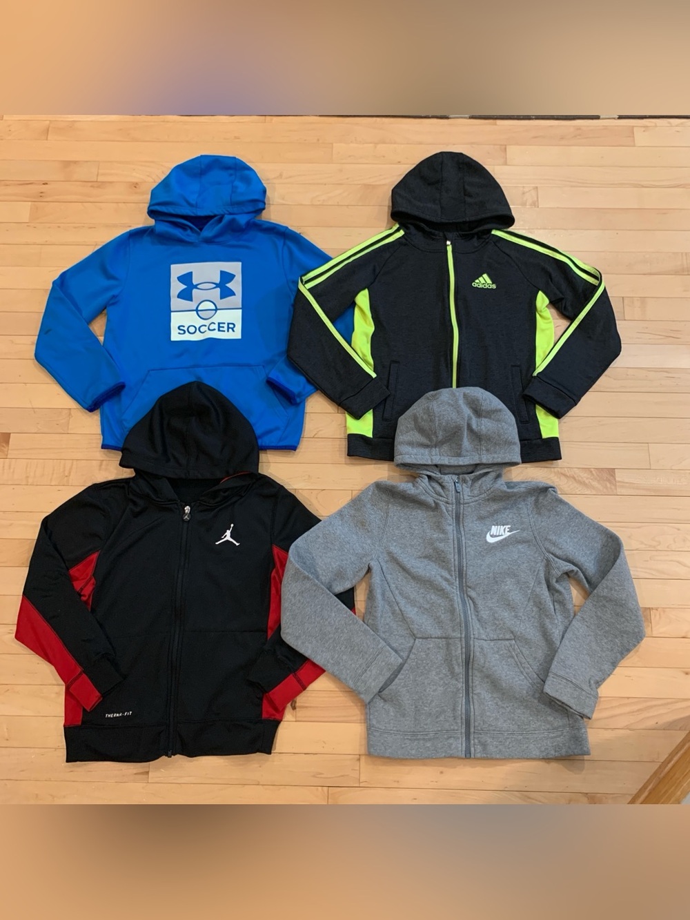Nike Adidas Under Armour Youth Boys Hoodies Size Large 14/16 Athletic Bundle